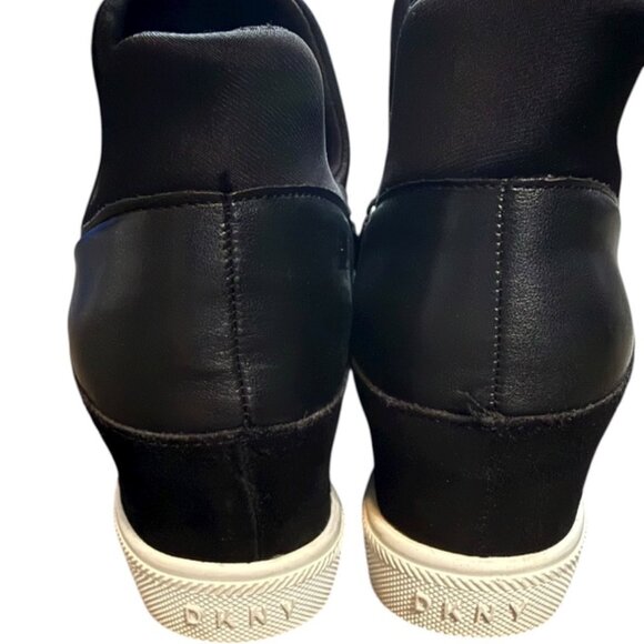 DKNY Black Logo Strap High-Top Sneakers Women’s 6.5 - Picture 6 of 8
